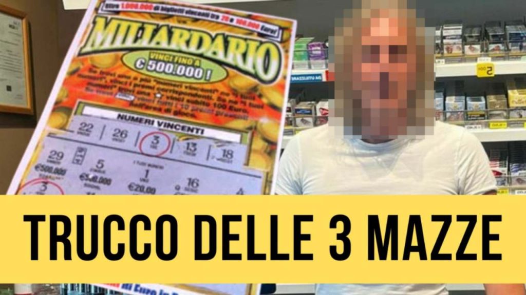 Gratta e vinci, il “trucco delle tre mazze” per vincere sempre | Questo tabaccaio napoletano ha costruito un impero così